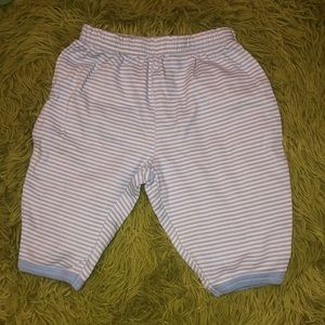 Striped baby blue and white pants 6-9 months